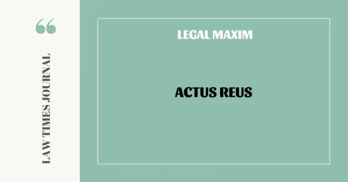 Actus reus Actus reus